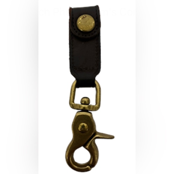 Vintage Coach Trigger Snap Keyfob - Mocha Brown Leather - Picture 7 of 10